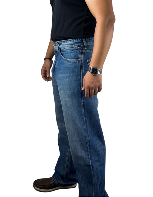 Roman XII Cyclops Heritage jeans - baggy fit side profile view